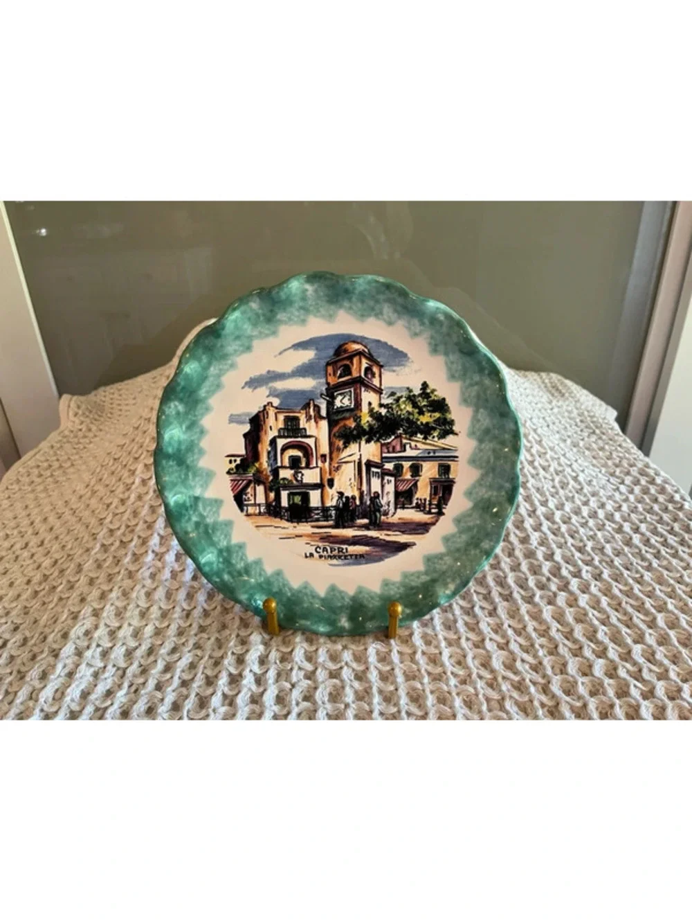 Vintage Italian ceramic souvenir wall plate 456